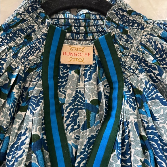 Silk Rungolee Aspen Blouse Jade Jaipur - Picture 2 of 2